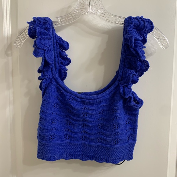 Blue H&M Knitted Crop Top - Picture 2 of 3